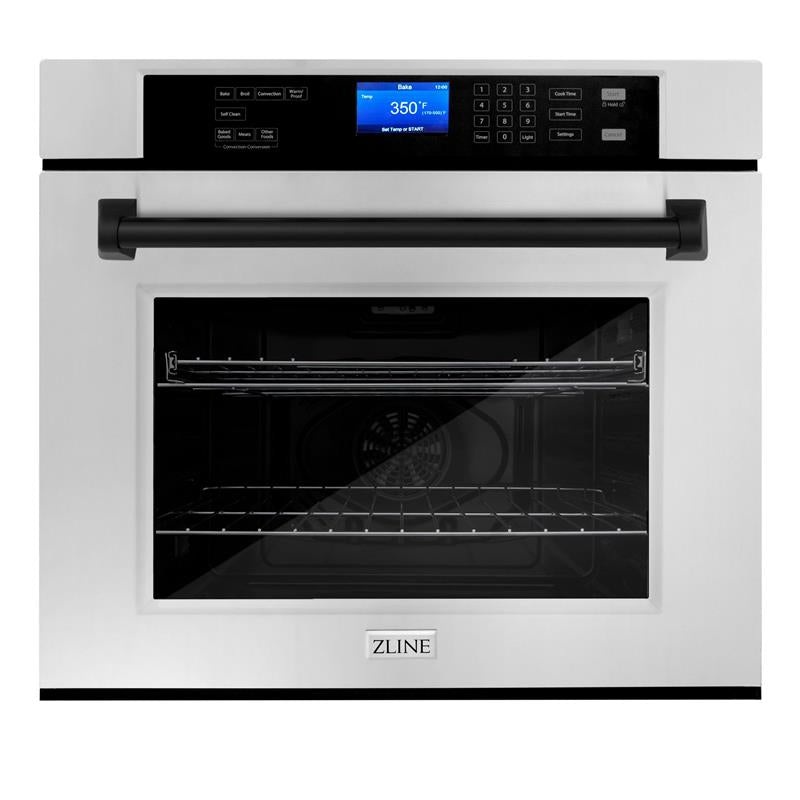 ZLINE 30″ Autograph Edition Single Wall Oven with Self Clean and True Convection in Stainless Steel (AWSZ-30) [Color: Matte Black] – (AWSZ30MB)