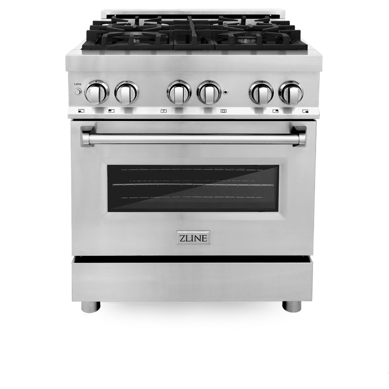 ZLINE 30 in. Dual Fuel Range with Gas Stove and Electric Oven in Stainless Steel (RA30) [Color: Stainless Steel] – (RA30)