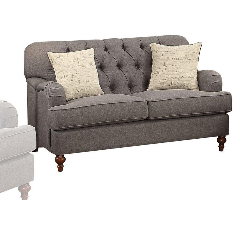 Acme Furniture Alianza Loveseat in Dark Gray 53691