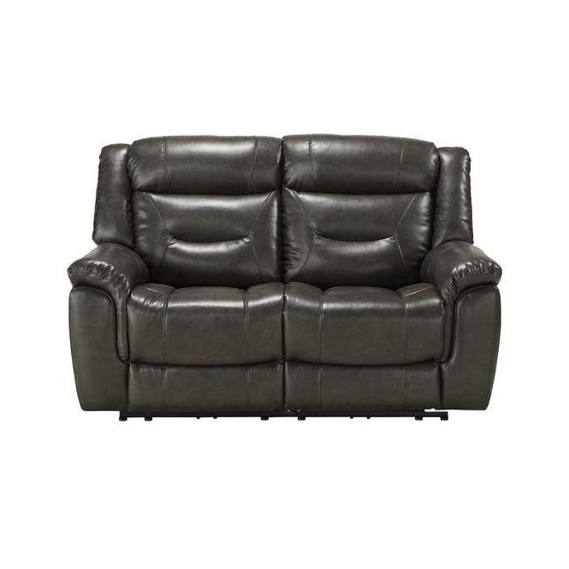 Acme Imogen Power Motion Loveseat in Gray Leather-Aire 54806