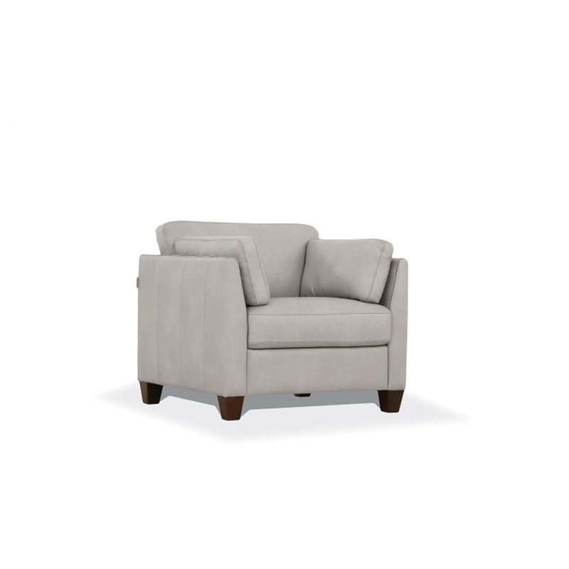 Matias Dusty White Leather Chair