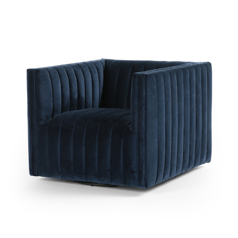 Augustine Swivel Chair-Sapphire Navy