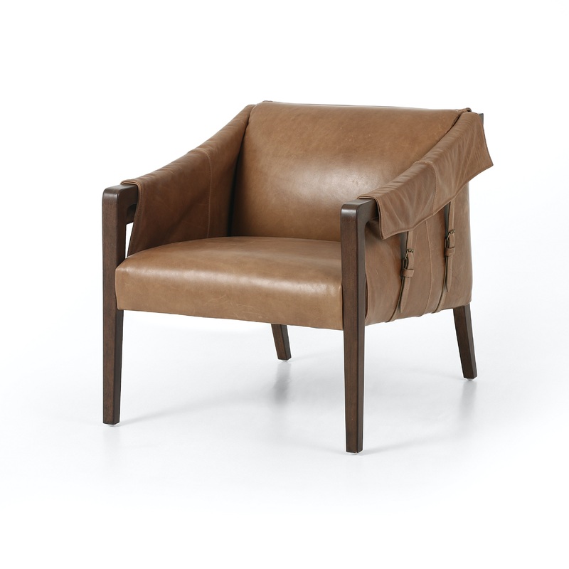 Bauer Leather Chair-Dakota Warm Taupe
