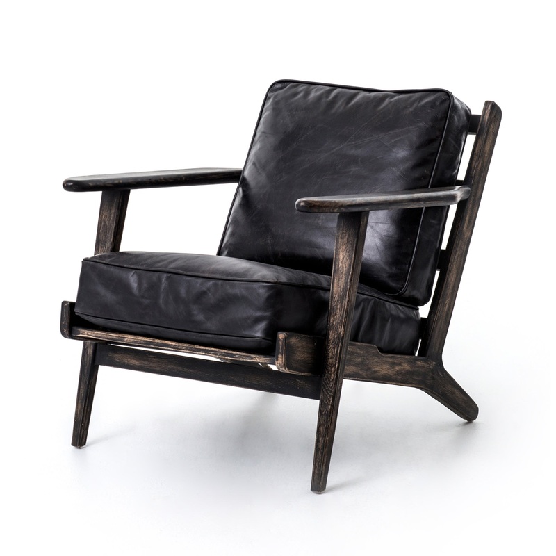 Brooks Lounge Chair-Rialto Ebony Black Wash