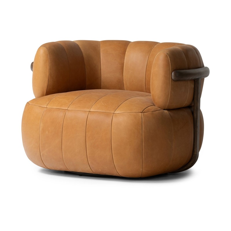 Doss Swivel Chair – Palermo Cognac