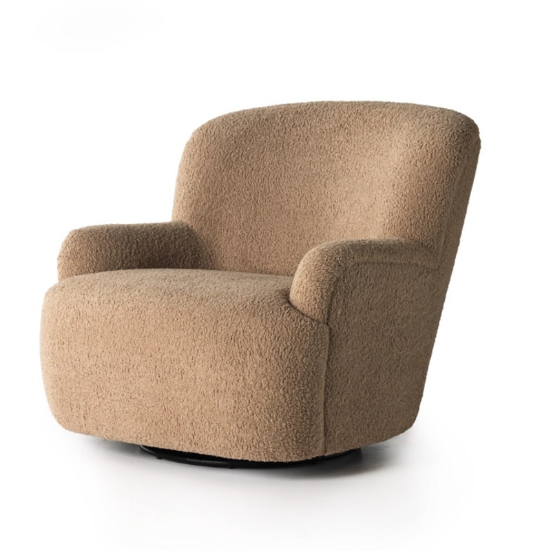 Kadon Swivel Chair – Sheepskin Camel