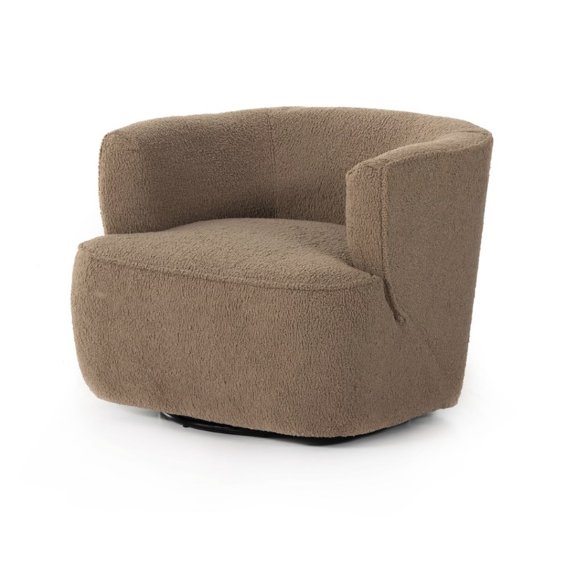 Mila Swivel Chair- Sheepskin Camel