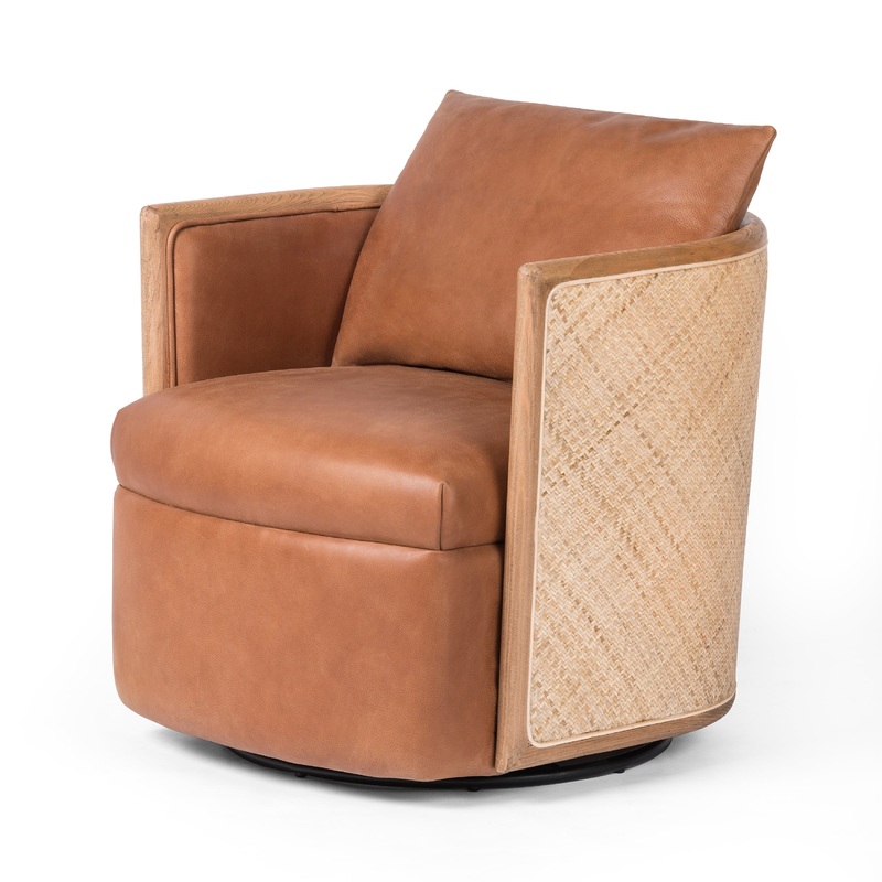 Newbury Swivel Chair – Palermo Cognac