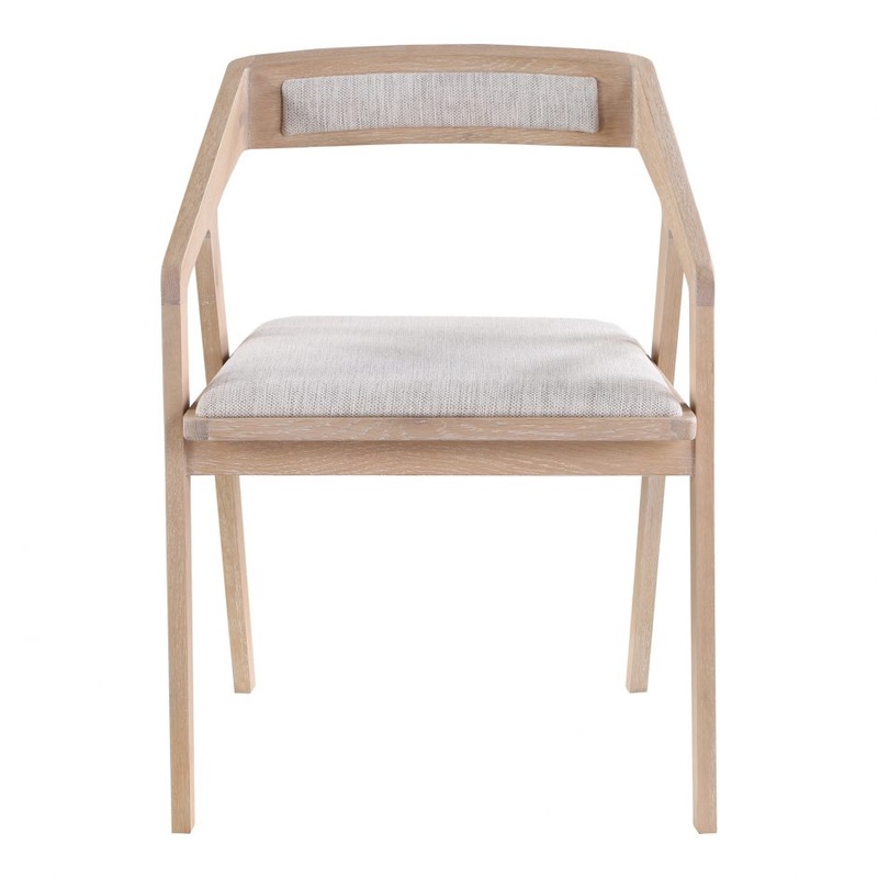 Padma Oak Arm Chair – Light Grey
