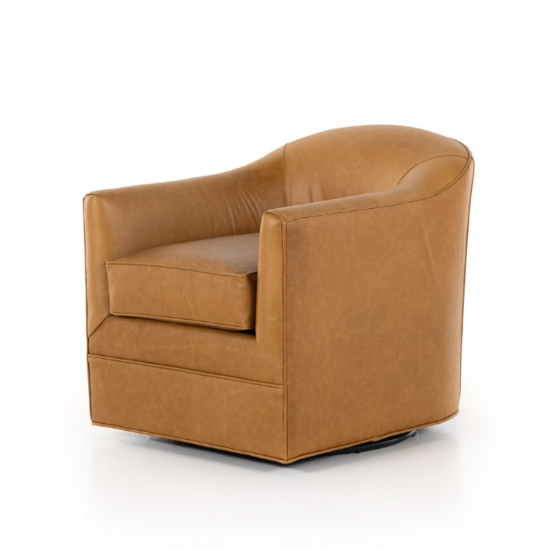Quinton Swivel Chair – Ontario Camel