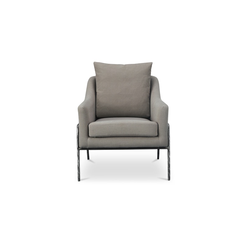 Archer Accent Chair Linen Blend – Grey