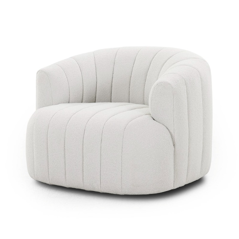 Elliana Swivel Chair – Fiqa Boucle Cream