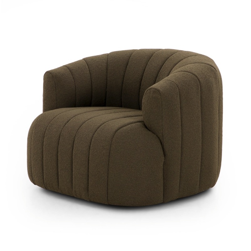 Elliana Swivel Chair – Fiqa Boucle Olive
