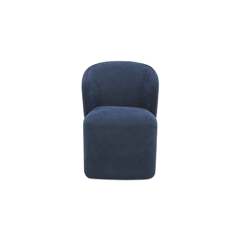 Larson Rolling Dining Chair Navy Blue