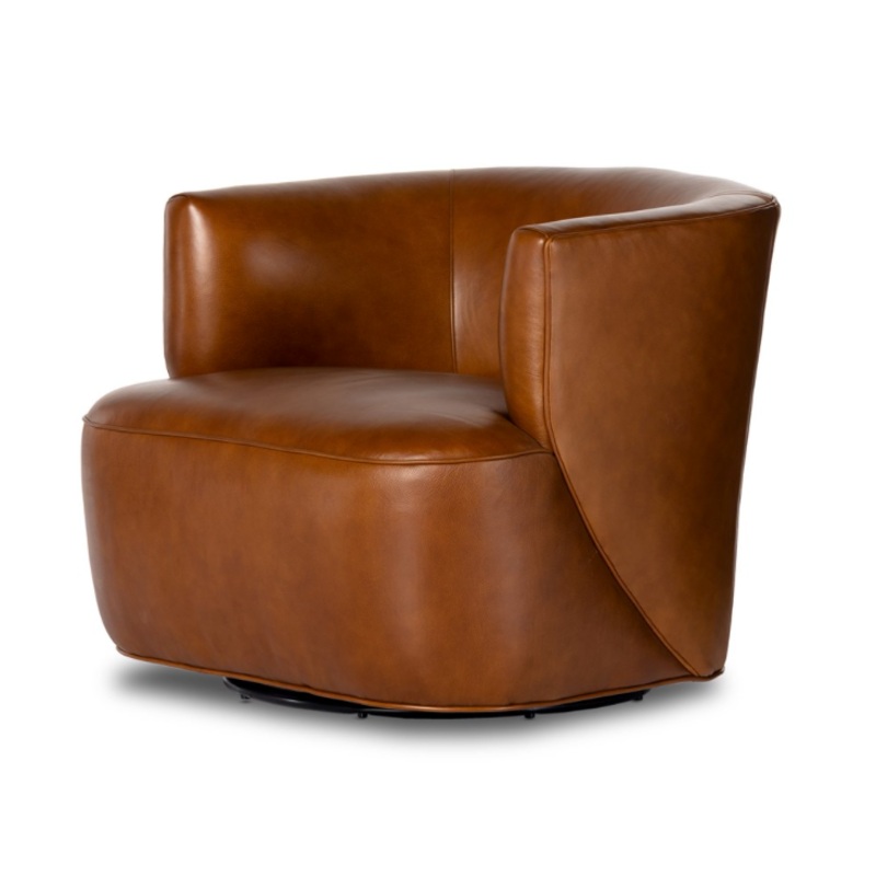 Mila Swivel Chair- Riviera Cognac