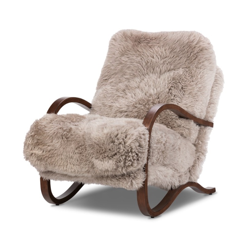 Tobin Chair – Taupe Mongolian Fur