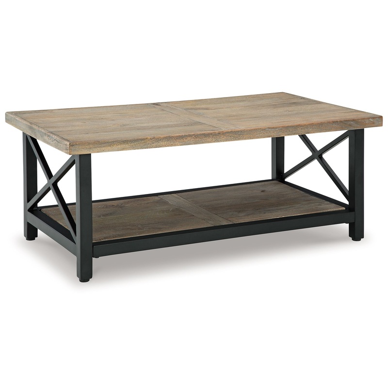 Bristenfort – Brown / Black – Rectangular Cocktail Table