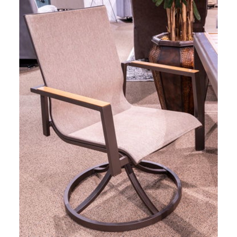 Carmel Highlands – Dark Brown – Sling Swivel Chair (Set of 2)