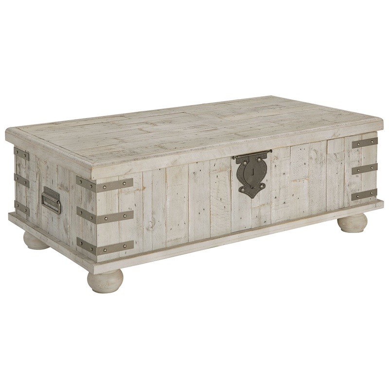 Carynhurst – White Wash Gray – Lift Top Cocktail Table