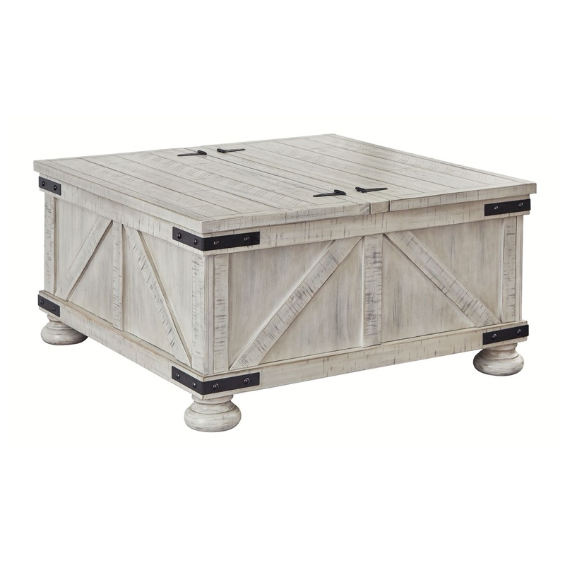 Carynhurst – Whitewash – Cocktail Table with Storage
