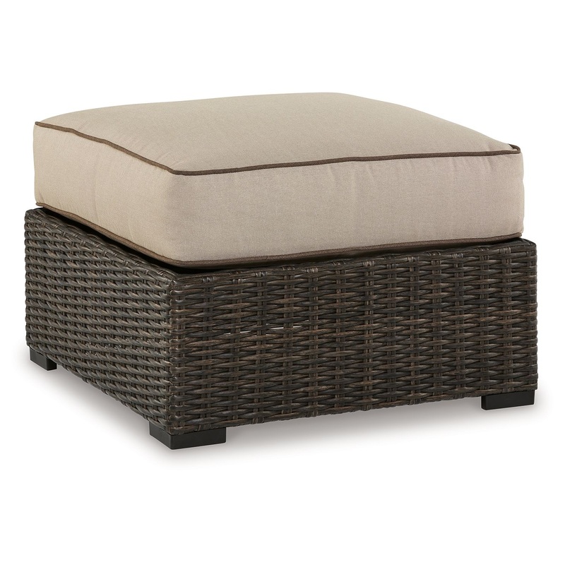 Coastline Bay – Brown – Ottoman With Cushion