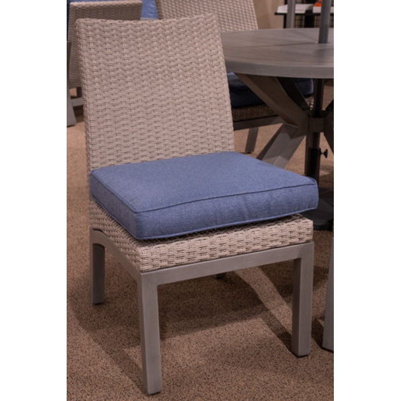 Half Moon Beach – Blue / Gray – Side Chair With Cushion (Set of 2)