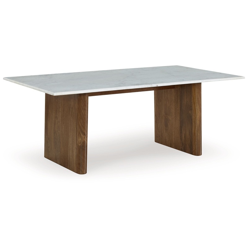 Isanti – Light Brown / White – Rectangular Cocktail Table
