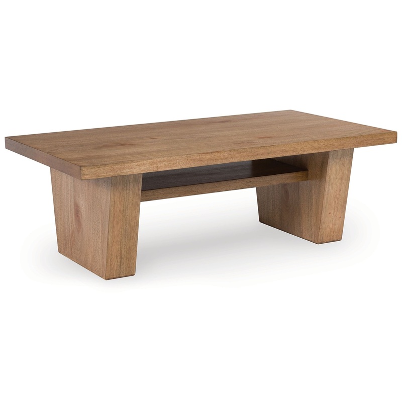 Kristiland – Light Brown – Rectangular Cocktail Table