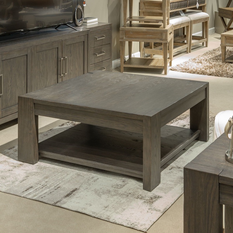 Lennox Hill – Oversized Square Cocktail Table – Dark Brown