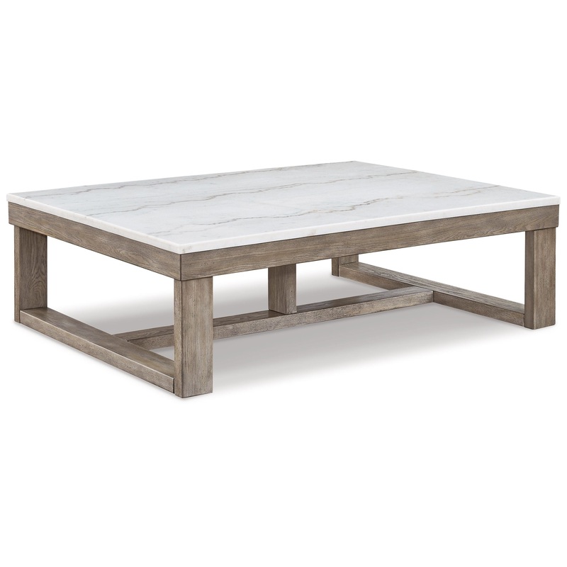 Loyaska – Brown / Ivory – Rectangular Cocktail Table