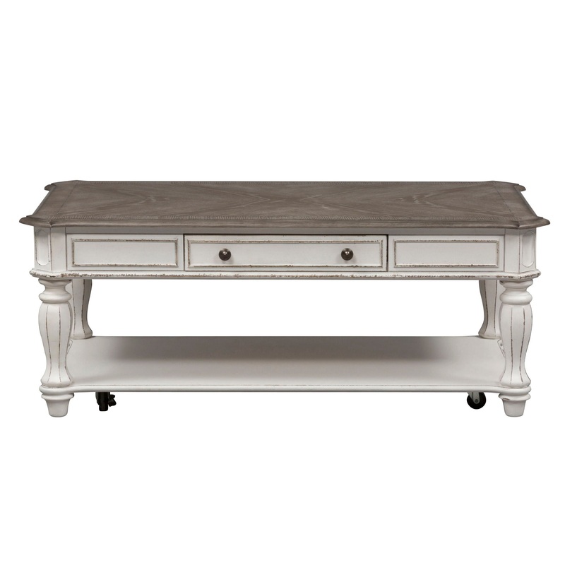 Magnolia Manor – Rectangular Cocktail Table – White