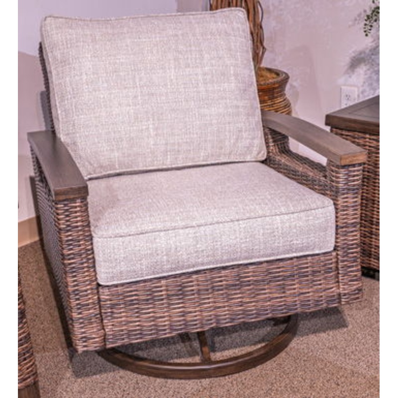 Monterey Point – Dark Brown – Swivel Lounge Chair (Set of 2)