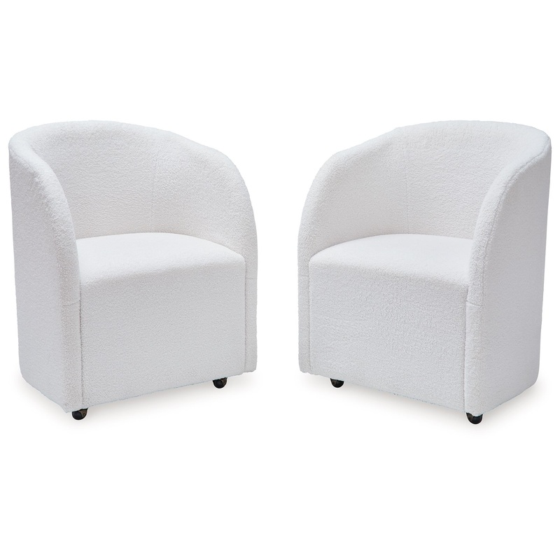 Rowanbeck – Ivory – Dining Upholstered Arm Chair (Set of 2)