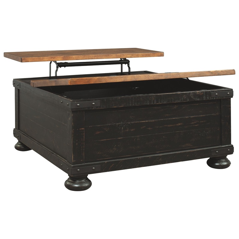 Valebeck – Black / Brown – Lift Top Cocktail Table