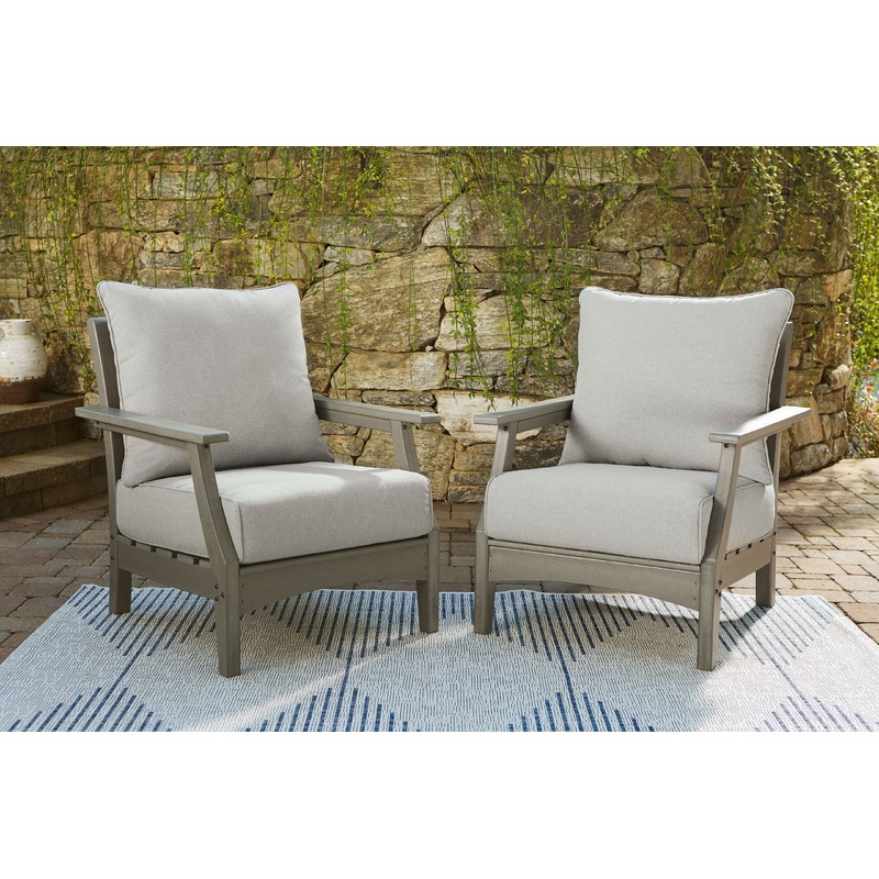 Visola – Gray – Lounge Chair w/Cushion (Set of 2)