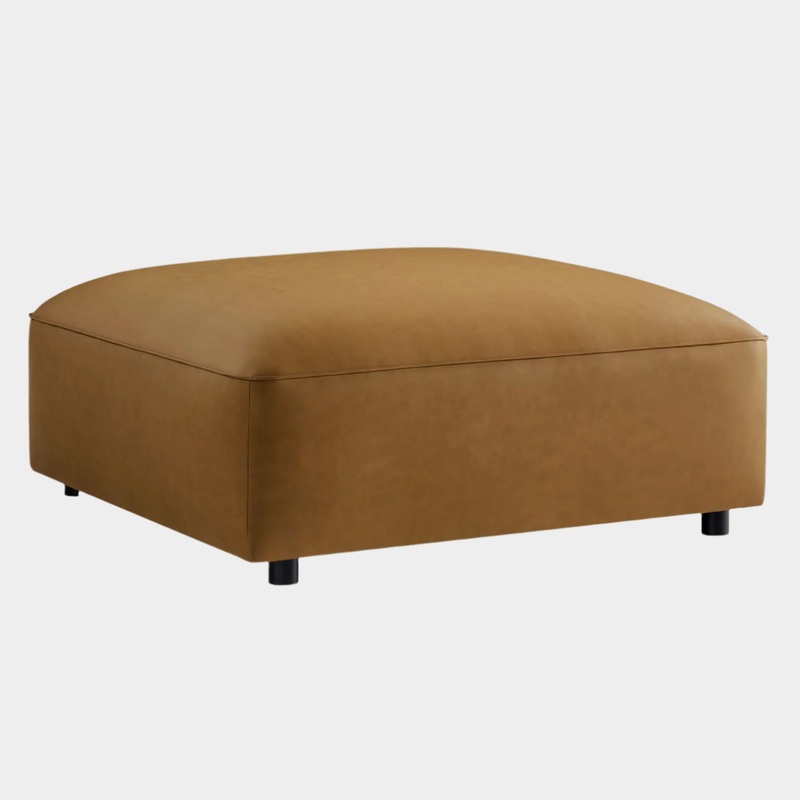 Auren Upholstered Vegan Leather Ottoman