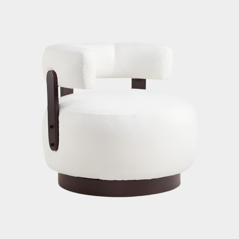 Cornwell Accent Chair White Boucle