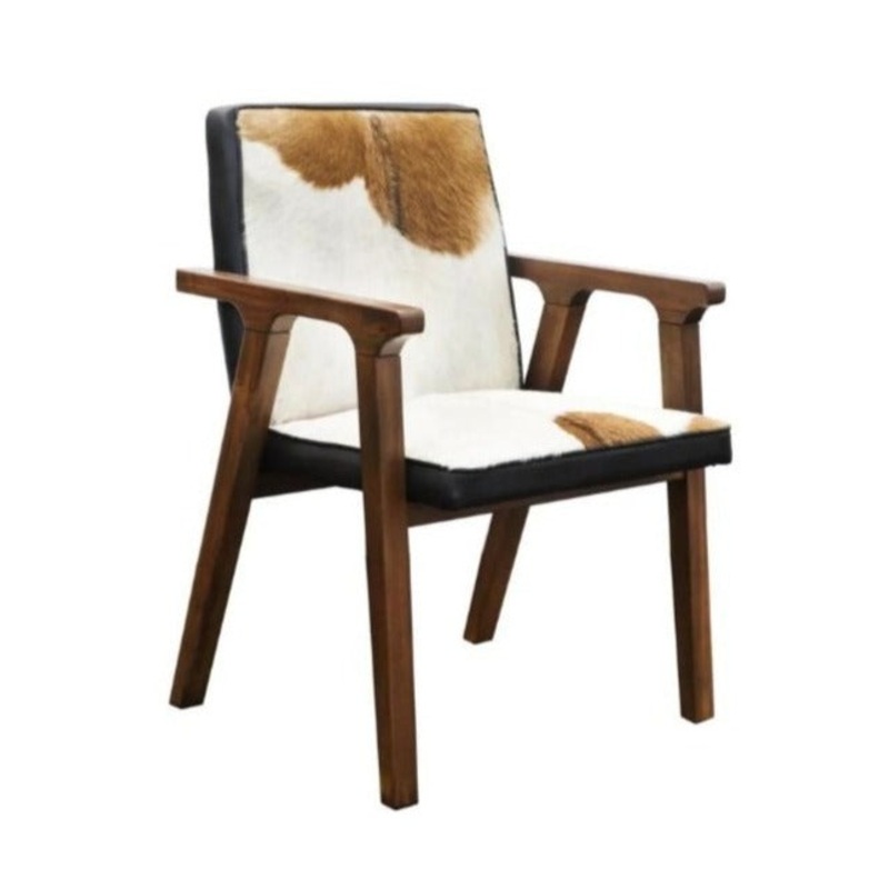 Rio Cool Armchair – Cool Brown, Leather/Goat Hair