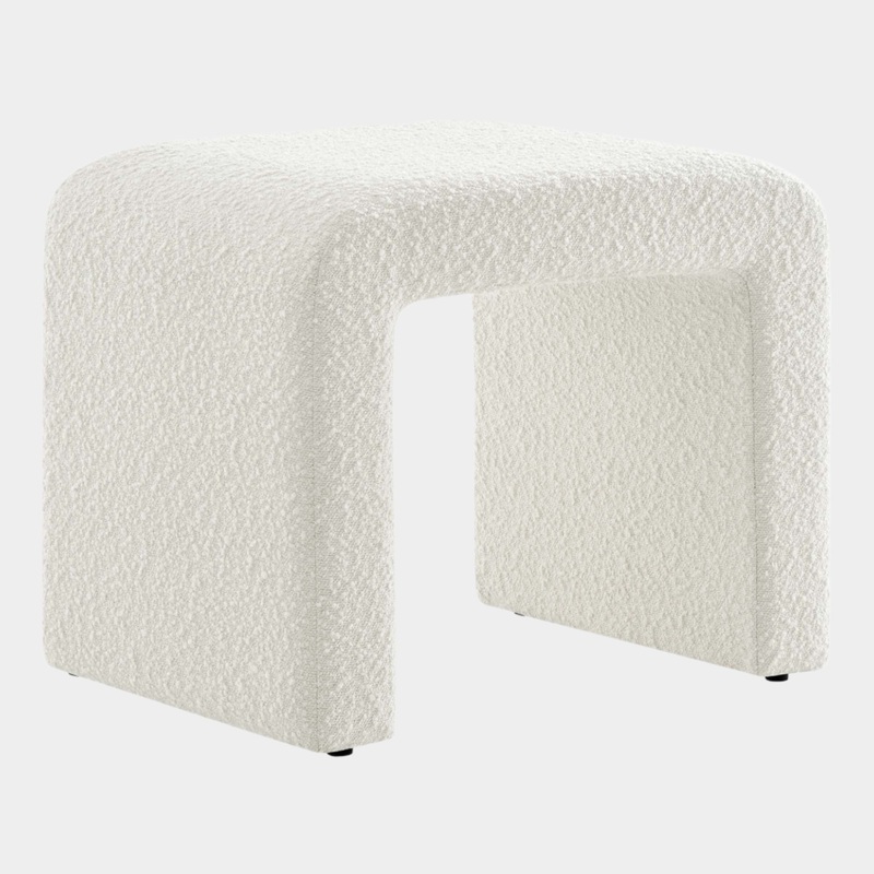 Simba Boucle Fabric Waterfall Stool