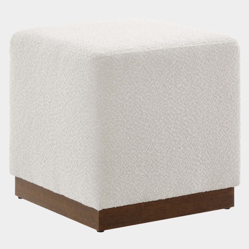 Tilden Square Boucle Upholstered Ottoman