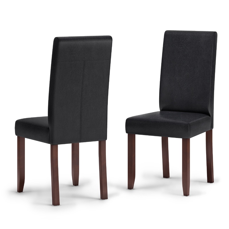 Acadian – Parson Dining Chair (Set of 2) – Distressed Black