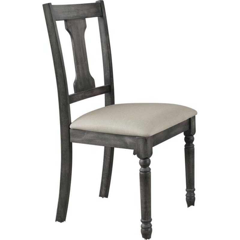 Wallace – Side Chair (Set of 2) – Tan / Weathered Gray