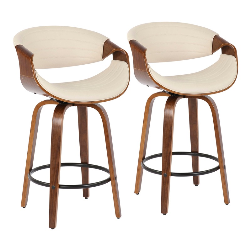 Symphony – Mid Century Stylish Design Modern Counter Stool (Set of 2)