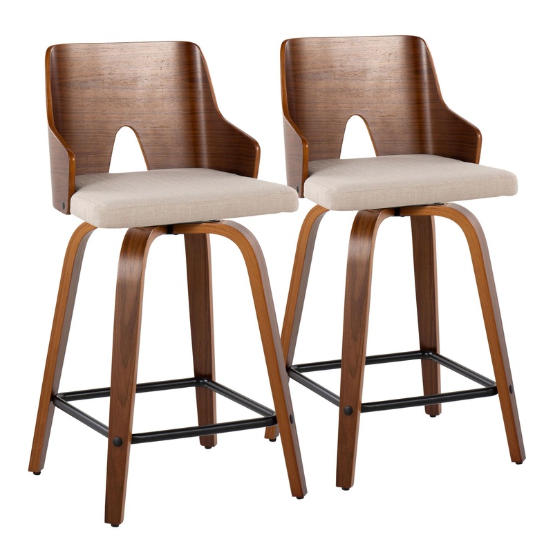 Ariana – Mid Century Modern Counter Stool (Set of 2)