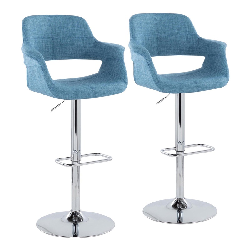 Vintage Flair – Mid Century Modern Adjustable Barstool (Set of 2)