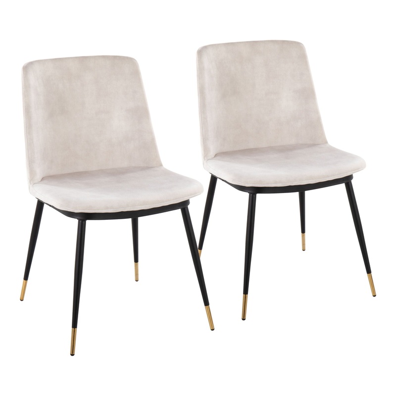 Wanda – Contemporary Chair (Set of 2) – Black / Beige