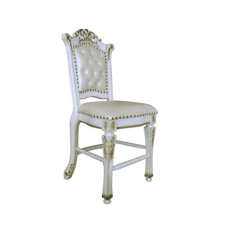 Vendome – Antique Counter Height Chair (Set of 2) – White