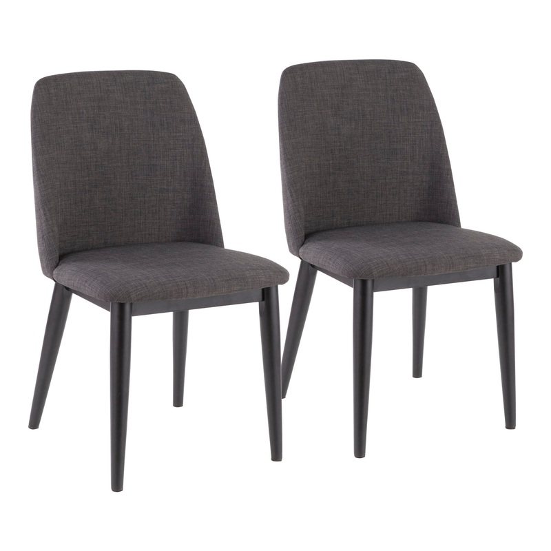 Tintori – Contemporary Dining Chair (Set of 2) – Charcoal
