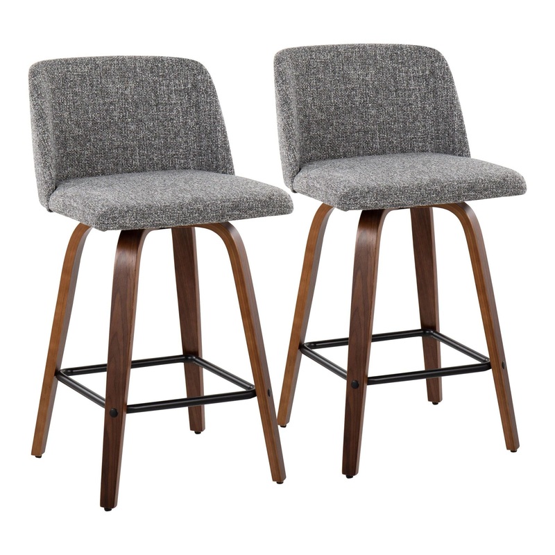 Toriano – Counter Stool With Square Footrest Set