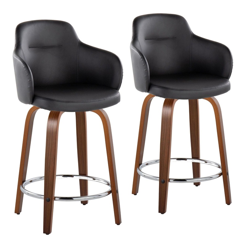Boyne – 24″ Counter Stool (Set of 2) – Wood Base